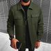 "Men's Wool-Look Jacket – Autumn Single-Breasted Coat With Lapel & Flap Pockets In Black/Army Green/Navy/Dark Gray (S-XXL)"_viptrois.com
