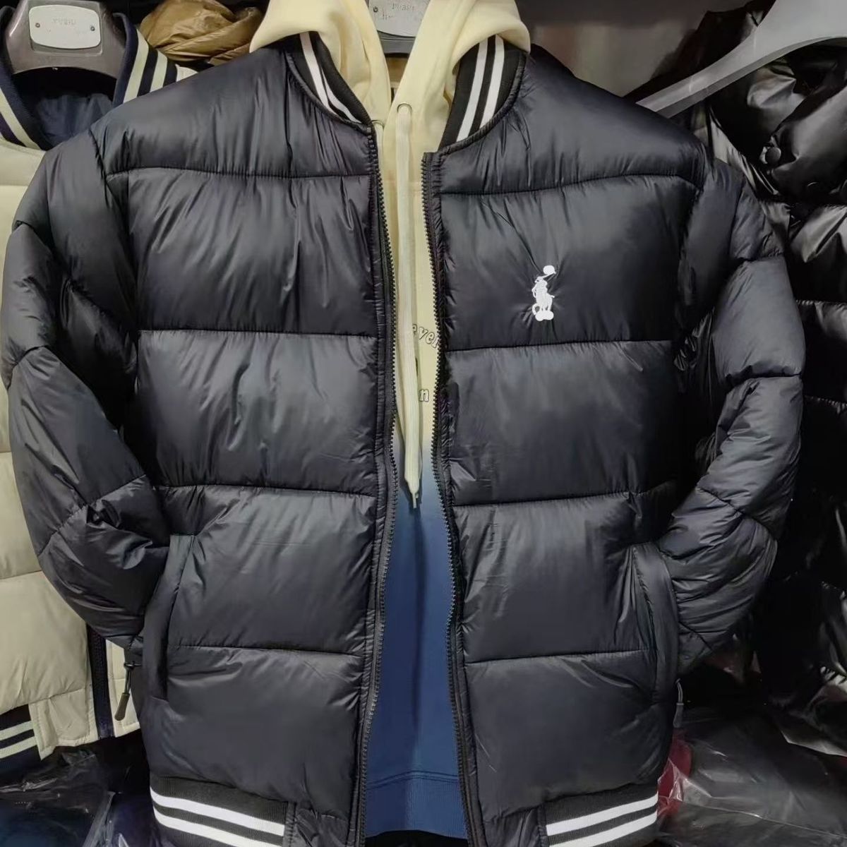 2025 New Cotton Unisex Embroidered Zipper Coat Patchwork Short Baseball Jacket Thickened_viptrois.com