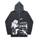 Hoodie Sweatshirt Gothic High Street Full Zipper Oversized Unisex Streetwear Y2 Jacket_viptrois.com