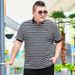 Men's Clothing plus size short-sleeved lapel t-shirt fashionable middle-aged half-sleeved collared casual t-shirt fat man shirt_viptrois.com