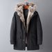 "Classic Mid-Length Winter Coat For Men – Raccoon Fur Collar & Plush Lining, Timeless Dad & Husband Style"_viptrois.com