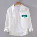 Splicing Trendy Shirt Long Sleeved Men's Youth Spring And Autumn New Style Men's Casual Shirt Jacket_viptrois.com