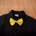 Mother & Kids Dress Suit Boys Short Sleeved Tie Shirt Red Suspender Shorts Two Piece Set_viptrois.com