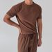 Men's Clothing Spring And Summer New Texture Round Neck T Shirt Tops Casual Shorts Fashion Suit_viptrois.com