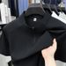 Men's Solid Color Quick Drying Half Zip Polo Shirt Short Sleeve Casual Fashionable Sporty Thin T-Shirt for Summer_viptrois.com