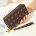 Women's Wallet Card Cases Double Zipper Clutch Bag Style Printed Wallet Women's Long Large Capacity Double Layer Wallet Mobile Phone Bag_viptrois.com