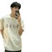 White Gray Short Sleeved T-shirt For Men, Summer American High Street Trendy Brand, Loose Fitting Couple With Five_viptrois.com