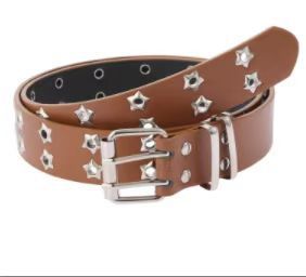 Hollow Punk Casual Belt Ladies Fashion Star Air Eye Decoration Hanging Chain Hip Hop Double Row Belt Women_viptrois.com