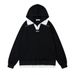Color Block Thin For Men Spring Casual Street Style Trendy Ins Loose Embroidered Hoodie Top_viptrois.com