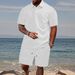Men's Casual 2-Piece Set - Breathable Polo Shirt & Shorts, Summer Athletic Outfit (7 Colors, S-XXXL) | Lightweight Polyester, Trendy Streetwear_viptrois.com
