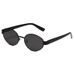 Women's High-End Metal Sunglasses - Fashion Oval Small Frame (Trendy Photo-Friendly Glasses)_viptrois.com