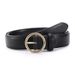 Women's Belts Summer Simple Belts Round Buckle Leather Belt Jeans Skirt Versatile_viptrois.com