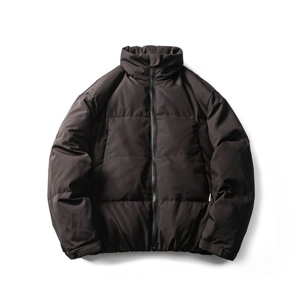 Stand Collar Cold-Proof 90% White Duck Down Jacket Solid Color Men's Autumn Winter American Style Casual Coat_viptrois.com