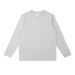 WASSUPSSC Pure Cotton Breathable Base Shirt Men Long Sleeve T-Shirt Solid Color Loose Trendy Brand Light Mature Casual_viptrois.com