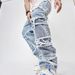 2025 New Casual Biomimetic Denim Men's American Trendy Loose High Street Wide Leg Pants_viptrois.com