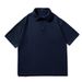 Unisex Clothing Breathable Casual 290g Heavyweight Leading Trendy Polo Shirt Men's Loose Solid Color Split Drop Shoulder Lapel Polo Shirt Couple_viptrois.com