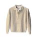 Men's Classic Polo Sweater – Slim Fit Collared Knit Top For Winter & Fall (M-3XL)_viptrois.com