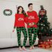 Christmas Fawn Alphabet Candy Cane Christmas Family suit printed homewear pajamas_viptrois.com