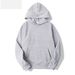Men's Clothing Solid Color 220g Fabric Hooded Sweatshirt, Unisex Casual Trendy Hoodie, Loose Fit._viptrois.com