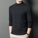 New Multi-Color Clean Version Sweater Half Turtleneck Men's Knitted Casual Base Shirt_viptrois.com
