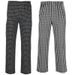Men's Clothing oil proof chef pants black and white plaid pants kitchen men's chef uniform version work pants_viptrois.com