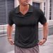 Men's Clothing Men's Casual Polo Shirt Summer New Short Sleeved V Neck Knitted Men's Shirt Cool And Breathable Large Size Men's Clothing_viptrois.com
