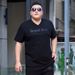 Men's Clothing new plus size men's short-sleeved ice silk fashion T-shirt fat man oversized T-shirt elastic 260 catties_viptrois.com