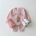 Mother & Kids Children's Clothing New Autumn Small And Large Children's Cartoon Bear Sweater Casual Pants Suit Elastic_viptrois.com