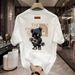 Men's Clothing Cotton Short Sleeved Fashion Printing Loose T Shirt_viptrois.com