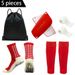 Professional Sports Training Set Non Slip Football Socks Shin Guards Calf Bandage Socks Drawstring Sports Backpack_viptrois.com