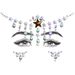 Halloween Edm Electronic Music Festival Face Stickers Eyebrow Stickers Diamond Resin Diamond Carnival Diamond Stickers Masquerade Face Decoration_viptrois.com