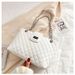 Women's Crossbody Bags Simple Diamond-patterned Embroidered Thread Underarm Lock Single-shoulder Bag, Large-capacity Chain Hand-held Crossbody Bag_viptrois.com
