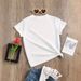 Kids’ Clothing Girls Fantasy Blue Butterfly Pattern Printed Girls Round Neck Short Sleeved T Shirt_viptrois.com