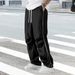 Men's Summer Casual Loose Trousers Trendy Versatile Straight Leg Pants Solid Color Everyday Wear_viptrois.com