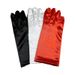 Unisex Bridal short four way stretch shiny satin dress gloves suitable for ladies to attend dinner dances/church/weddings_viptrois.com