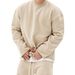 Men's Casual Hoodie - Loose Fit Cotton Pullover Sweatshirt For Gym, Running & Streetwear (Black, Grey, Beige, Khaki, White-Grey) - M-XXXL_viptrois.com