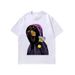 Men's Clothing High Street Dark Doberman Washed Old Short Sleeve T Shirt Street Lazy Style Tops_viptrois.com