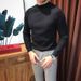 Men's Sweater For Autumn And Winter, Warm Semi High Neck, Slim Fit, Knitted Sweater For Wearing, Base Coat_viptrois.com
