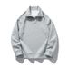 Pure Pure Autumn Winter Fleece Half-Zip Polo Shirt Sweatshirt Men's Trendy Brand Turn-Down Collar Long Sleeve T-Shirt Couple's Top_viptrois.com