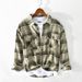 New Men's Casual Long Sleeved Checkered Cotton Shirt Jacket_viptrois.com