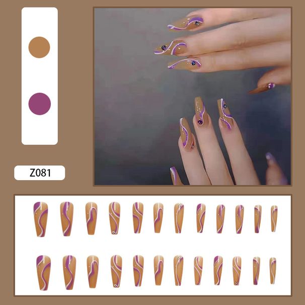 Long Ballet Armor Wearing Armor Removable Nail Sticker Nail Sticker Line Nail Sticker Nail Sticker Finished Nail Sticker Nail Sticker_viptrois.com