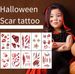 Halloween Stickers Scar Tattoo Stickers holiday colored disposable tattoos_viptrois.com