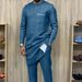Men's Clothing Men's New Wedding Suit 2 Piece Men's Pants Suit Solid Color Round Neck Long Sleeve Festive Ethnic Style_viptrois.com
