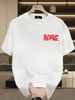 Men's 100% Cotton Black Short Sleeve T-Shirt With Red "BE GOS BE, BE BAD, JUST BE" Slogan Logo, Casual Loose Fit, Streetwear Style_viptrois.com