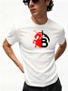3 Pack Men's Oversized T-Shirts, 100% Cotton Crew Neck Casual Tees, Relaxed Fit Minimal Red-Black Knight Horse & Letter Print Design, Black White Grey_viptrois.com