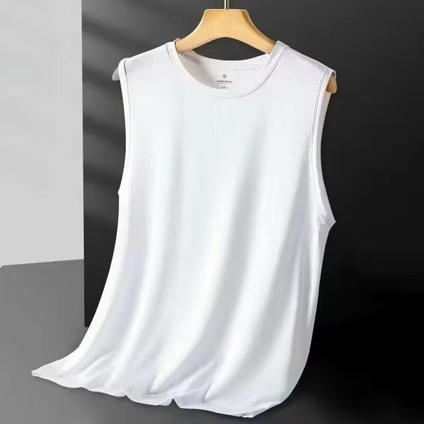 Men's Clothing Summer Thin Trend Fitness Running Quick Drying Seamless Waistcoat Hurdles Loose Sleeveless T Shirt_viptrois.com