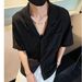 Men's Clothing Summer Fashion Brand Hollow Design Loose Cool Retro Shirt Short Sleeve Men's Collar Half Sleeve Polo Top_viptrois.com