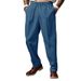 Men's Clothing Spring And Autumn Fashion Casual Solid Color Trousers Loose Tight Closure Straight Trousers_viptrois.com