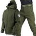 Men's Shark Skin Tactical Softshell Jacket & Pants Set – Winter Waterproof Camo Training Suit With Fleece Lining_viptrois.com
