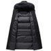 Men's Clothing Knee Length Down Jacket For Men Winter Middle Aged And Young Men With Hooded Fur Collar Fashionable Casual Warm Coat Dad's Outfit_viptrois.com